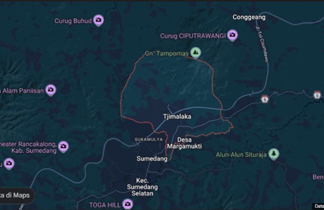 peta Cimalaka Sumedang