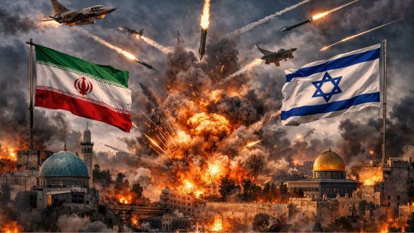 Ilustrasi perang Iran vs Israel
