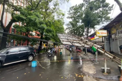 musibah pohon tumbang melanda sejumlah titik di Kota Bandung
