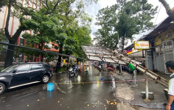 musibah pohon tumbang melanda sejumlah titik di Kota Bandung